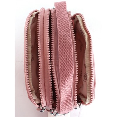 Сумка женская текстиль JLS-8-82,  3отд,  плечевой ремень,  розовый 261005