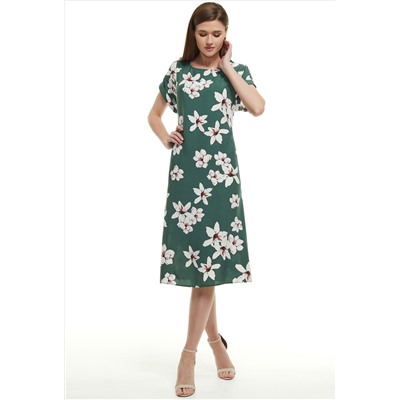 Платье Bazalini 4430 зеленый цветы