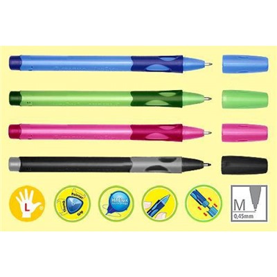 Ручка шариковая для левшей LEFT RIGHT 0.45мм голубой корпус  6318/1-10-41F STABILO