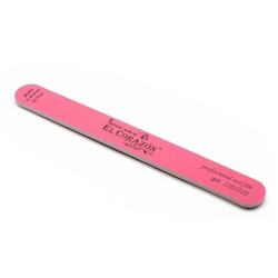 El Corazon Пилка CF-pink цветная для натуральн 220/220 розовая двухсторонняя
