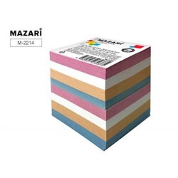 Бумага для заметок 9х9х9 см цветная, непроклеенная 60г/м2 M-2214 Mazari