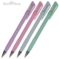 Ручка шариковая 0.5 мм "EasyWrite Zefir" синяя (4 цвета корпуса) 20-0206 Bruno Visconti {Китай}
