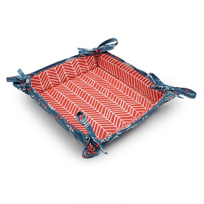 Набор декоративных полотенец (3 шт.) в текстильной вазе  NewYear   Шишки синий