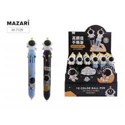 Ручка шариковая автоматическая 10-ти цветная "SPACE" M-7729 Mazari