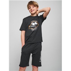 Спортивный костюм летний для мальчика темно-серого цвета 704TC