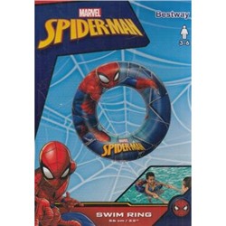Пляжные Товары Bestway Круг для плавания. Marvel Человек паук (56см, в коробке) 98003, (Bestway Inflatables&Material Corp)