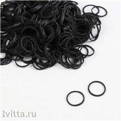 Набор резинок для волос (95-100шт.) силикон (черные)