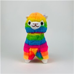 Мягкая игрушка Альпака яркая радуга 25 см