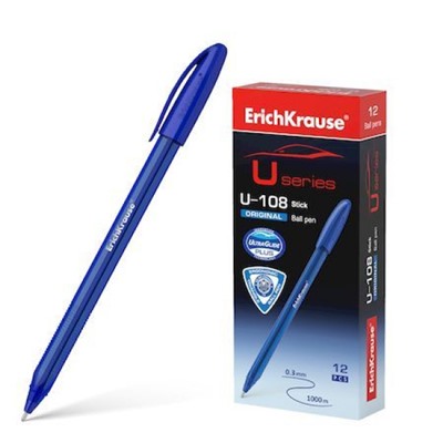 Ручка шариковая U-108 Original Stick Ultra Glide Technology синяя 1.0мм 53738 Erich Krause