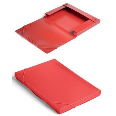 Папка-короб на резинке А4 -BA25/05RED пластиковый 0,5мм красный, корешок 25мм (816203) Бюрократ