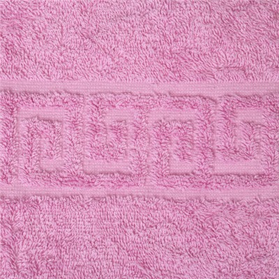Полотенце махровое гладкокрашеное 40х67, 100 % хлопок, пл. 400 гр./кв.м.  Розовый (Pink ledy)