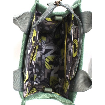 Сумка женская текстиль DJ-CM 7001-GREEN, 1отд,  плечевой ремень,  зеленый 260342