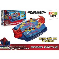 Настольная Игра Spider Battle. Кто самый ловкий. Spider-Man Marvel (2 джостика, пульки, правила, в коробке, от 3 лет) 550759, (IMC Toys)