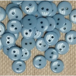 Пуговка декоративная D-10 мм цвет-голубой (5 шт)