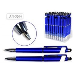 Ручка автоматическая шариковая со стилусом, синяя Цвет корпуса - синий + подставка для телефона AN 3204 Schreiber