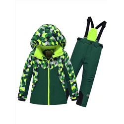 Горнолыжный костюм для мальчика зеленого цвета 9325Z