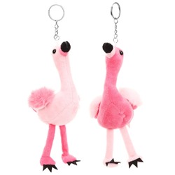 Мягкая игрушка брелок Фламинго 10 см