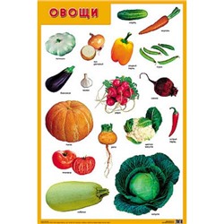НаглядныеПособия Плакат. Овощи (А1), (Мозаика-Синтез, 2020), Л