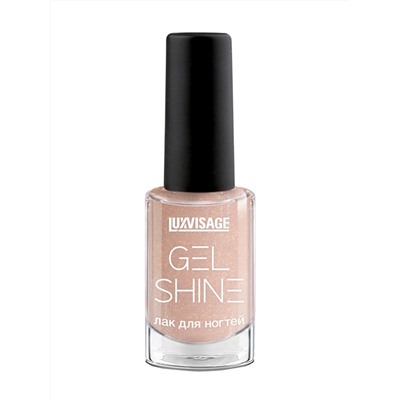 LuxVisage Лак для ногтей GEL SHINE тон 102 светлый бежевый с шиммером 9г