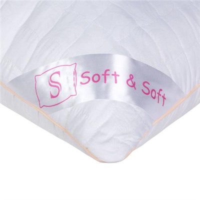 Подушка шёлк  Soft&Soft  70х70, в микрофибре с тиснением