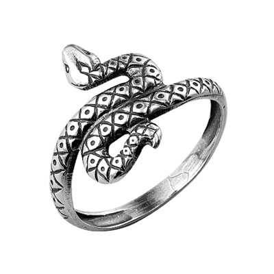 Кольцо 2325ц с серебрением "Змея"