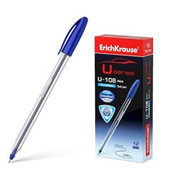 Ручка шариковая U-108 Classic Stick Ultra Glide Technology синяя 1.0мм 53709 Erich Krause