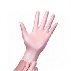 Перчатки нитриловые M Розовый перламутр (100 шт) Adele