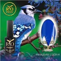 >Rio Profi Гель-лак каучуковый №11 Голубая Сойка, 7 мл