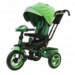 Велосипед-коляскаLEXUS TRIKE T400M2-N1210-GREEN (3-х колесный, надувные колеса d=12 и 10 дюймов, светомузыкальная панель, складной руль) (зеленый), (HANGZHOU JOY SHINE IMP & EXP CO.,LTD)