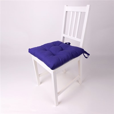 Сидушка на стул с завязками  Ассорти  40х40,  Фиолетовый