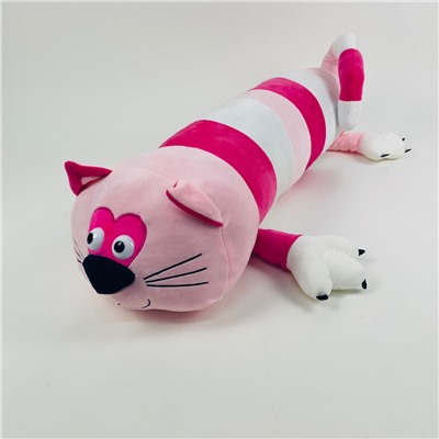 Мягкая игрушка Котик батон усатый полосатый 80 см