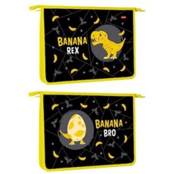 Папка для тетрадей А4 на молнии сверху пластиковая "Banana-Rex" (073761) 22037 Хатбер {Россия}