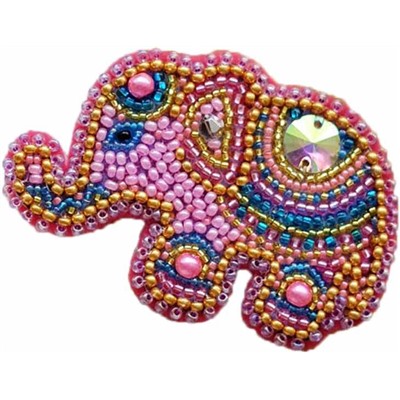 Набор для вышивания бисером «Абрис Арт»  АД-038 "Розовый слоненок" - набор