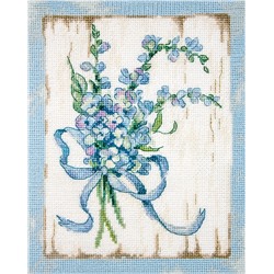 Набор для вышивания LETISTITCH  974 - Голубые цветы 1