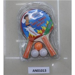 Набор для настольного тенниса (2 ракетки, 3 шарика, в блистере) AN01013, (Рыжий кот)