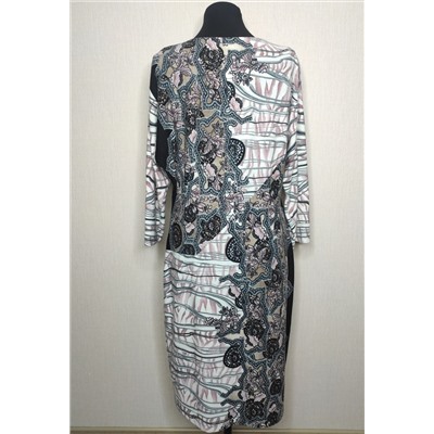 Платье Melissena 1023 бежево-серый