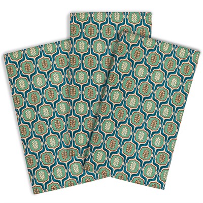 Набор декоративных полотенец 35х60  Радушная хозяйка (Традиция)  (3 шт.), вафельное полотно, 100% хлопок,  Листья