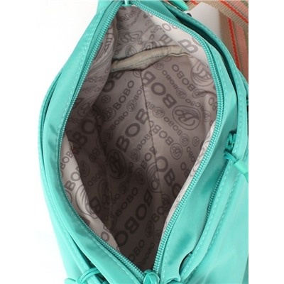 Сумка женская текстиль BoBo-1638,  1отд,  плечевой ремень,  зеленый 260637
