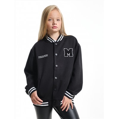 Бомбер (куртка) для девочки (152-164см) 33-25015-1(4) черный