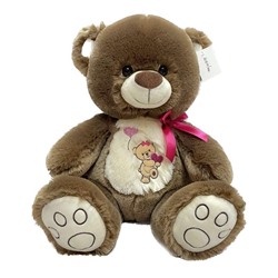 Мягкая игрушка Медведь коричневый с бантом 60 см (арт. 009)