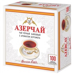 Азерчай черный байховый с ароматом бергамота 100 пакетиков