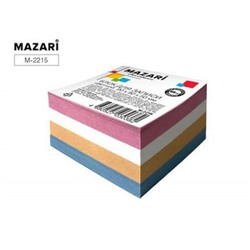 Бумага для заметок 9х9х5 см цветная, непроклеенная M-2215 Mazari