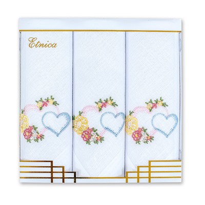 Подарочный набор женских носовых платков "Etnica" 3 шт.
