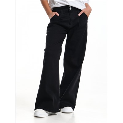 Черные джинсы для девочки (122-146см) 33-1074-2(3) черный