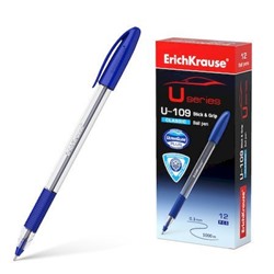 Ручка шариковая U-109 Classic Stick Grip Ultra Glide Technology синяя 1.0мм 53742 Erich Krause