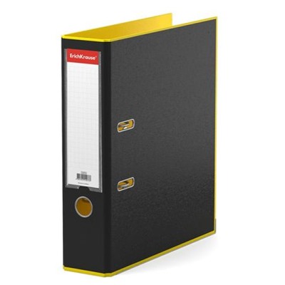 Папка-регистратор 70 мм "Accent" желтый, с уголками, с карманом 51073 Erich Krause