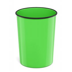 Корзина для бумаг 13,5 литров литая Neon Solid зеленая 58459 Erich Krause