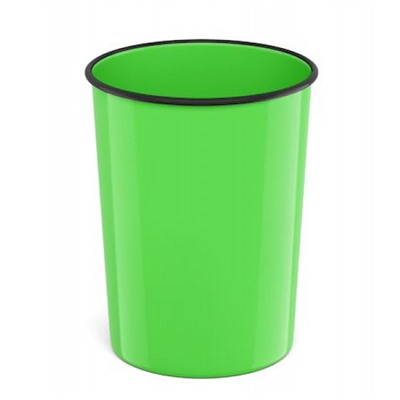 Корзина для бумаг 13,5 литров литая Neon Solid зеленая 58459 Erich Krause