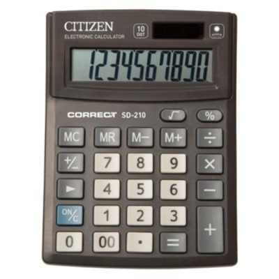 Калькулятор 10 разрядов BusinessLine CMB1001BK 2 питания 138х103х24 мм CITIZEN