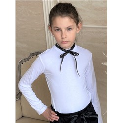 Белая школьная водолазка (блузка) для девочки 84697-ДШ22